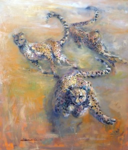 Catch Me If You Can by Claire Wee. Oil. 60cm x 70cm Unframed. $4000
